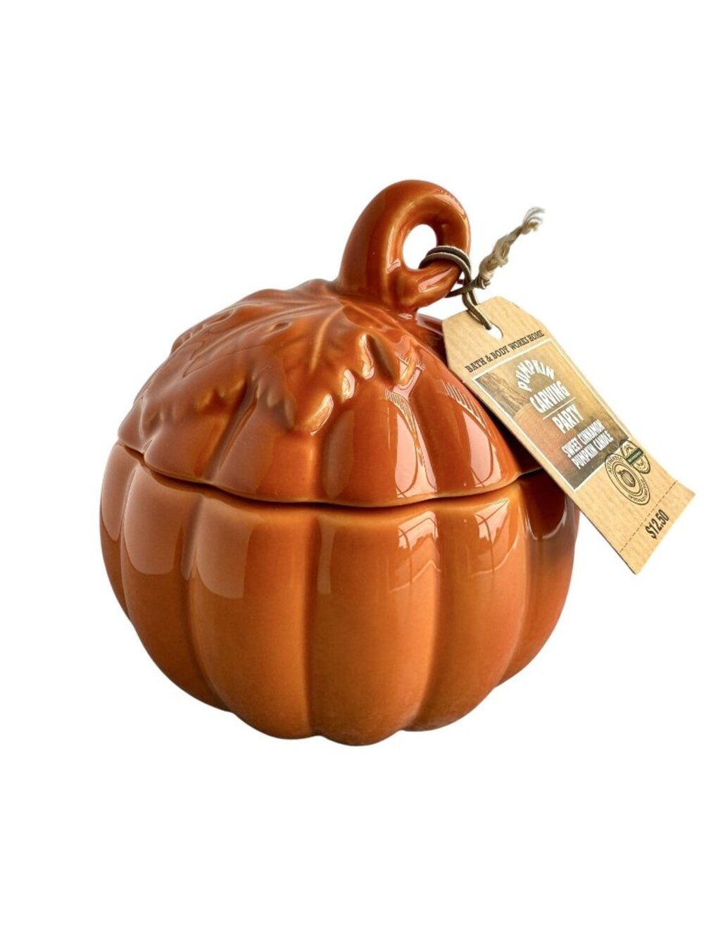 Bath & Body Works Pumpkin Carving Party Sweet Cinnamon Pumpkin Candle Halloween